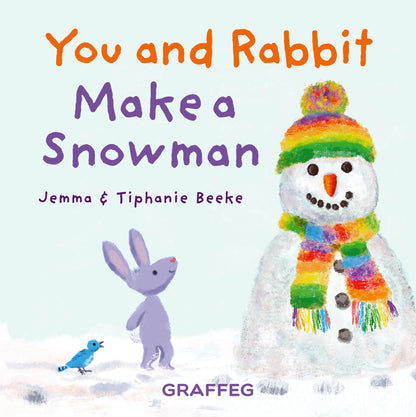 An interactive storybook for young
children, ‚ÄòYou and Rabbit' involves the
young reader responding directly with
actions set out on the page. Here, the
reader is joined by Rabbit who helps
them to build a snowman. Aimed at children aged 0-3 but perfect
for reading together with a relative or
older sibling.Beautiful watercolour illustrations by Tiphanie Beeke. Kids book about animals in nature with detailed features and thoughtful illustrations. Christmas time. Perfect board book for little ones to play wi
