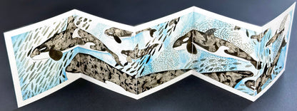 Blue Heart Concertina Cards