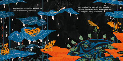 Blow, Wind, Blow by Dom Conlon and Anastasia Izlesou book page environmental poetic picture book