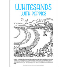 Load image into Gallery viewer, Whitesands with Poppies - Helen Elliott Colouring Poster
