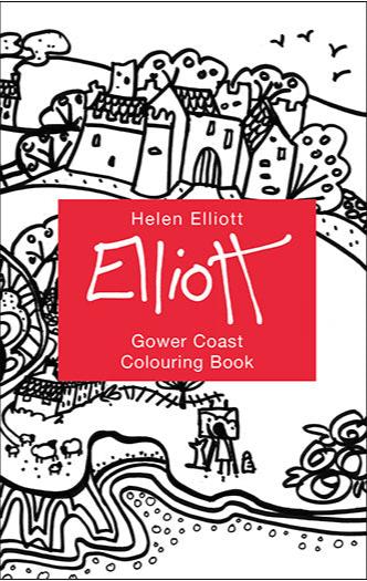 Gower Coast Concertina Colouring Book, Helen Elliott, published by Graffeg