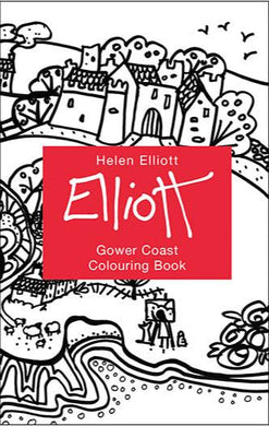 Gower Coast Concertina Colouring Book, Helen Elliott, published by Graffeg