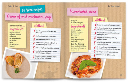 Cooks and Kids published by Graffeg Cream of Wild Mushroom Soup Scone-based Pizza