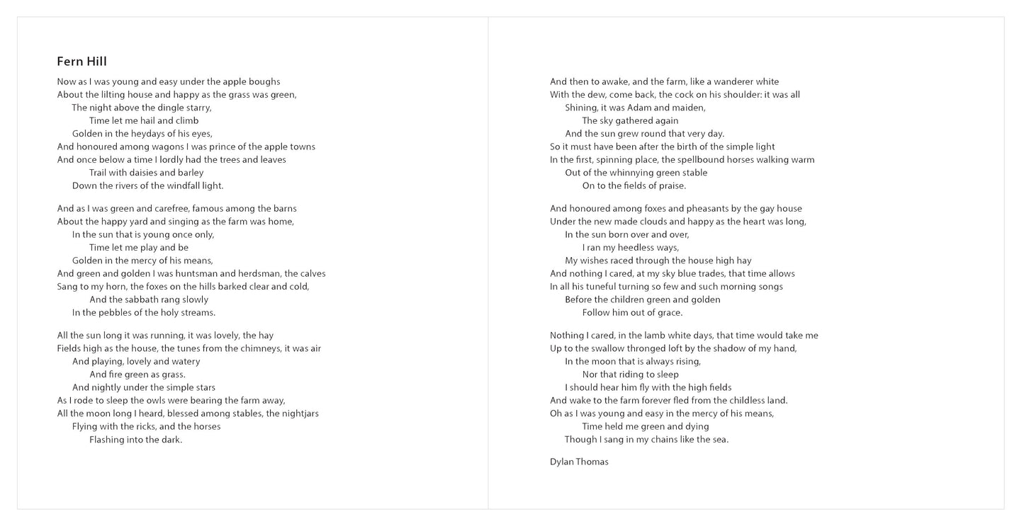 Fern Hill Poem Card