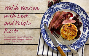Flavours of Wales Collection Gilli Davies Huw Jones published by Graffeg Welsh venison with leek and potato rosti