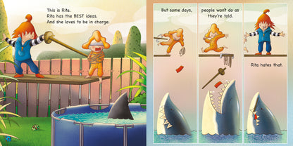 Rita wants a Genie by Máire Zepf and Andrew Whitson, published by Graffeg picture book page