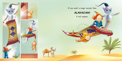 Rita wants a Genie by Máire Zepf and Andrew Whitson, published by Graffeg picture book page