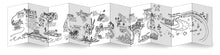 Load image into Gallery viewer, Gower Coast Concertina Colouring Book, Helen Elliott, published by Graffeg
