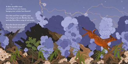 Grow, Tree, Grow by Dom Conlon and Anastasia Izlesou book page environmental poetic picture book