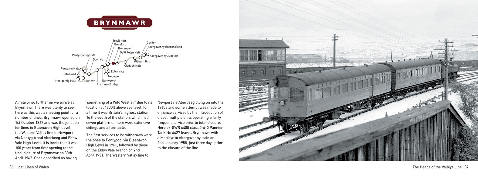 Lost Lines of Wales: The Heads of the Valleys by Geoffrey Lloyd, published by Graffeg. Brynmawr