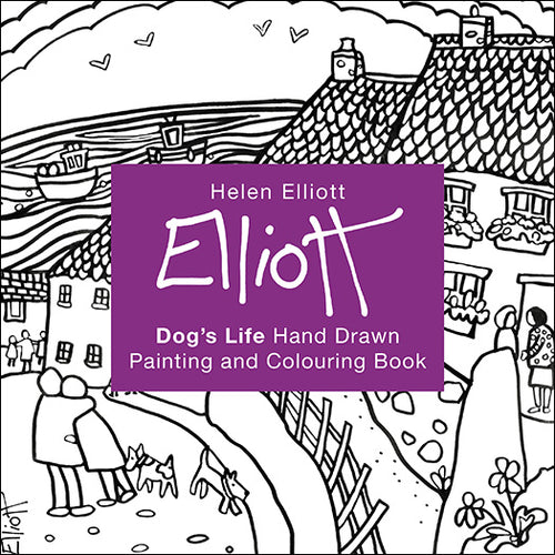 Helen Elliott Dog's Life Colouring Book, published by Graffeg