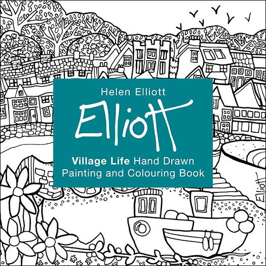 Helen Elliott Village Life Colouring Book, published by Graffeg