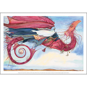 My Dragon Flies to the Secret Music of the Wind - Jackie Morris Poster