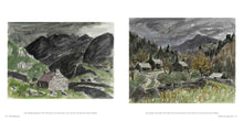 Load image into Gallery viewer, sir kyffin williams painting book prints postcards welsh art &#39;Cottage Snowdonia, 970-1990 and &#39;Autumn in the Lledr&#39; 1990-2006
