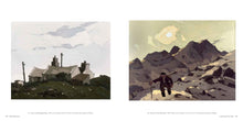 Load image into Gallery viewer, sir kyffin williams painting book prints postcards welsh art &#39;Farm, Llandairynghornwy&#39; 1975 and &#39;Farmer on the Mountain&#39; 1984-1990
