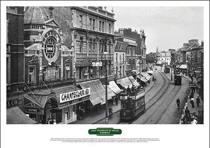 Lost Tramways of Wales Poster - Queen Street, Cardiff