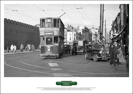 Lost Tramways of Wales Poster - Cardiff Castle