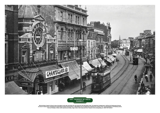 Lost Tramways of Wales Poster - Queen Street, Cardiff