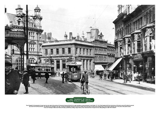 Lost Tramways of Wales Poster - Commercial Street, Newport