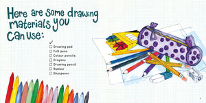 Into the Blue How to Draw, by Nicola Davies, illustrated by Abbie Cameron, published by Graffeg
