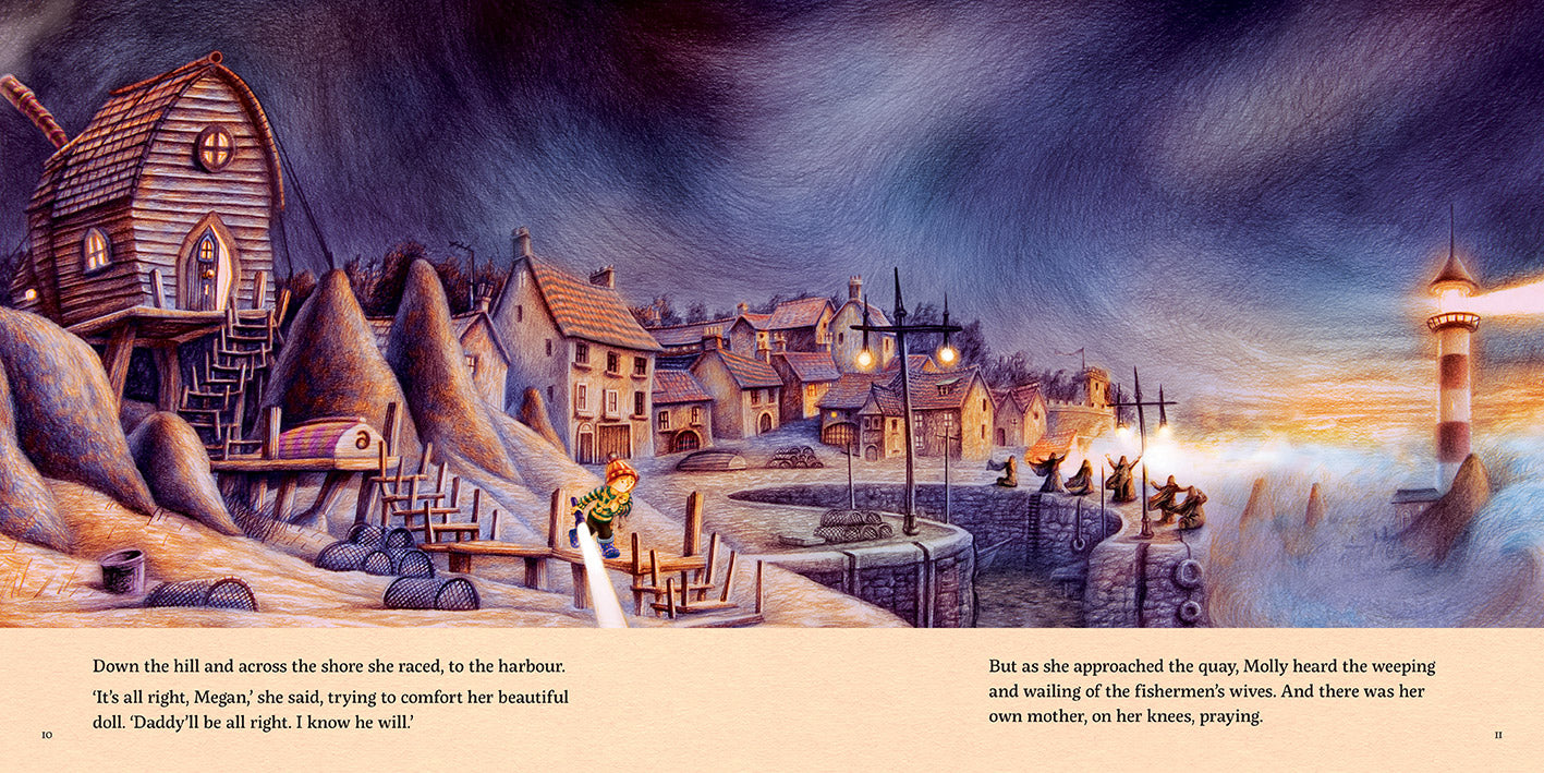 Molly and the Stormy Sea by Malachy Doyle and Andrew Whitson picture book page