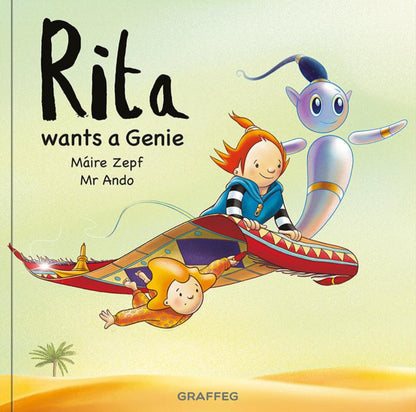 Rita wants a Genie by Máire Zepf and Andrew Whitson, published by Graffeg picture book cover