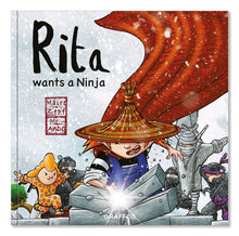 Load image into Gallery viewer, Rita wants a Ninja by Máire Zepf and Andrew Whitson, published by Graffeg picture book cover
