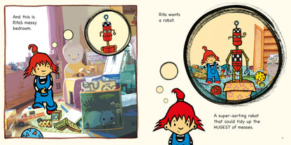 Rita wants a Robot by M√°ire Zepf and Andrew Whitson, published by Graffeg picture book page