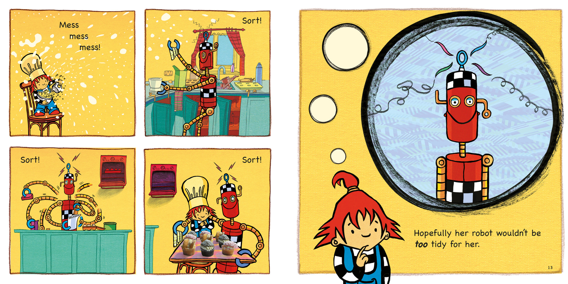 Rita wants a Robot by Máire Zepf and Andrew Whitson, published by Graffeg picture book page