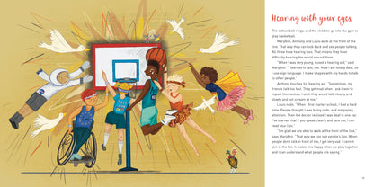 inclusive diverse picture book about different conditions and disabilities such as autism, dyslexia, downs syndrome, ADHD cystic fibrosis, muscular dystrophy, cerebral palsy, spina bifida, epilepsy and asthma