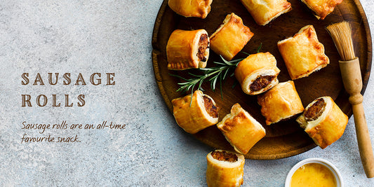 Flavours of England: Suppers and Snacks Gilli Davies Huw Jones published by Graffeg sausage rolls