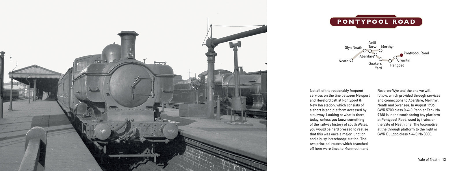 Lost Lines of Wales: Vale of Neath by Tom Ferris, published by Graffeg. Pontypool Road